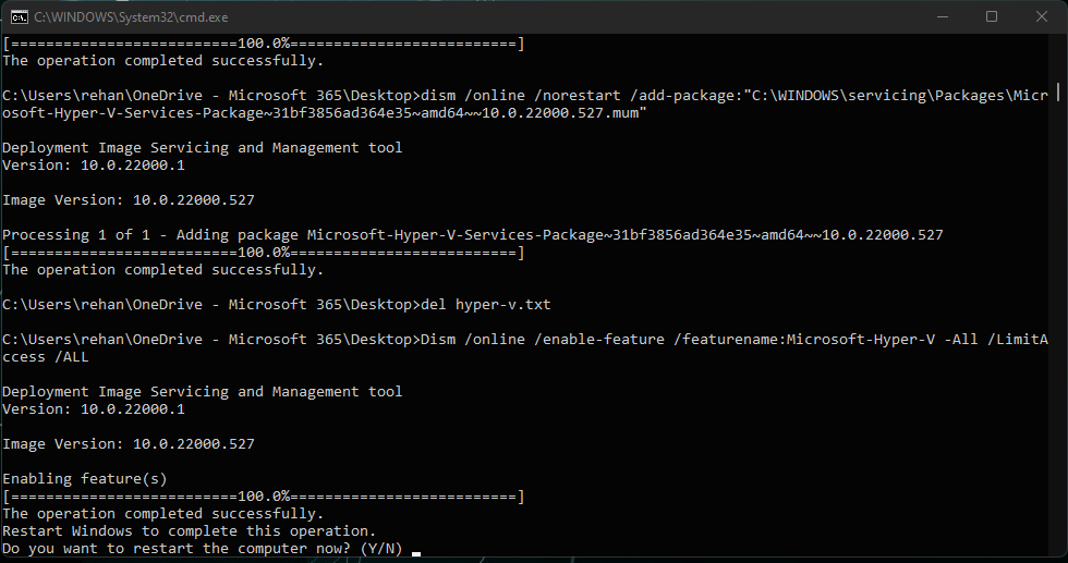 Enable HyperV on Windows 10/11 Home
