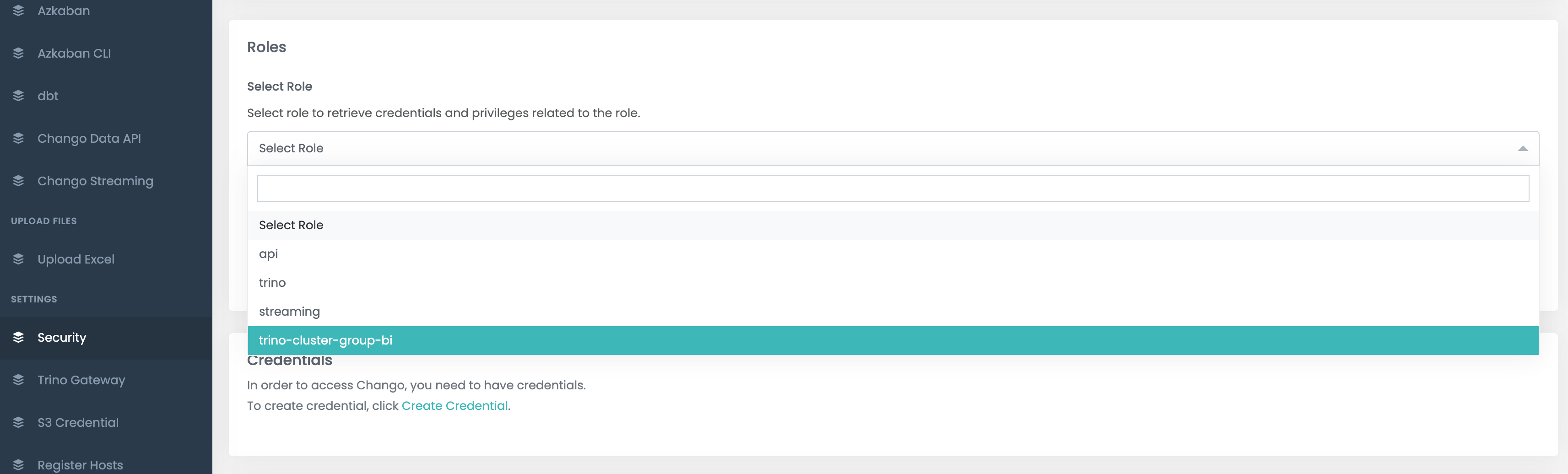 Run First Trino Query Chango Private