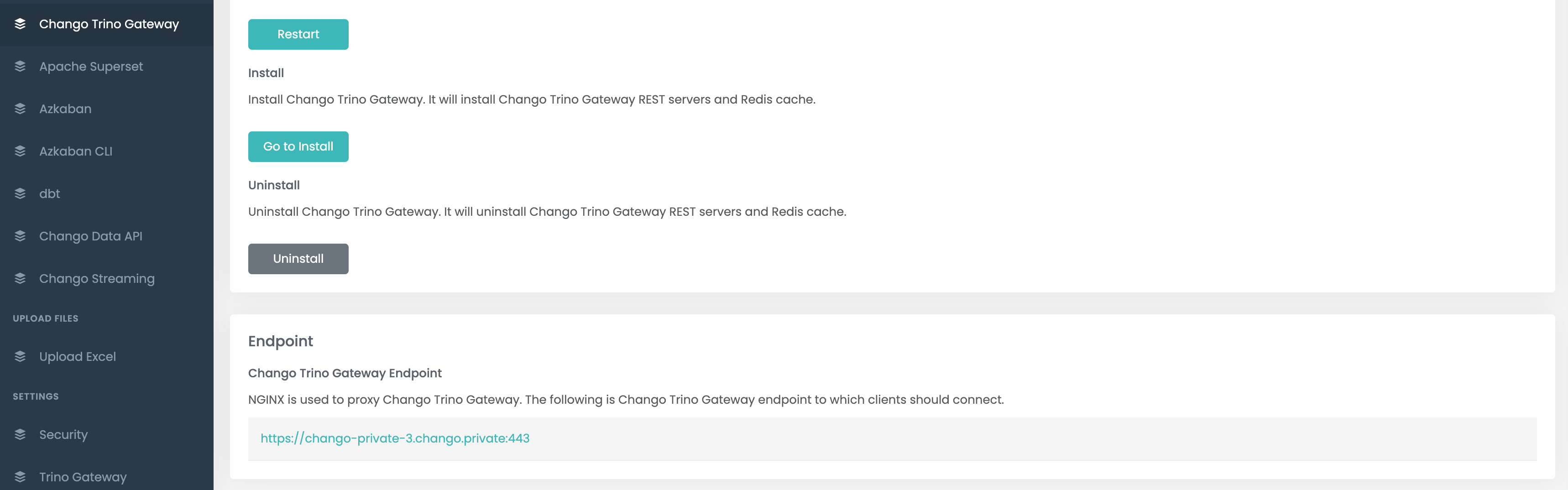 Run First Trino Query Chango Private