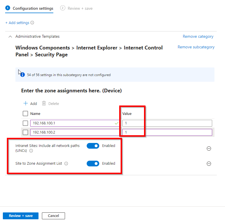Two ways to set trusted locations and UNC paths using Intune