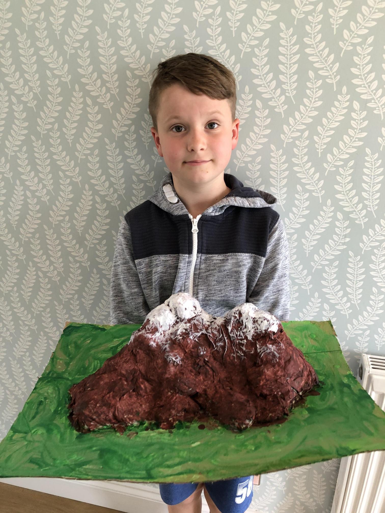 Paper Mache Mountain range by Riley