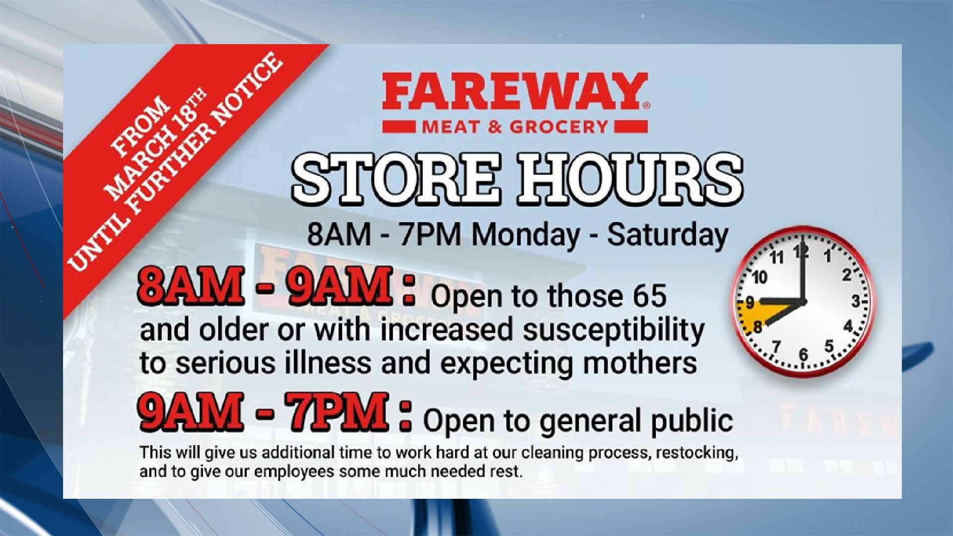 Fareway Holiday Hours 2023 Fareway Announces Shopping Hour For The Elderly, Expecting Mothers