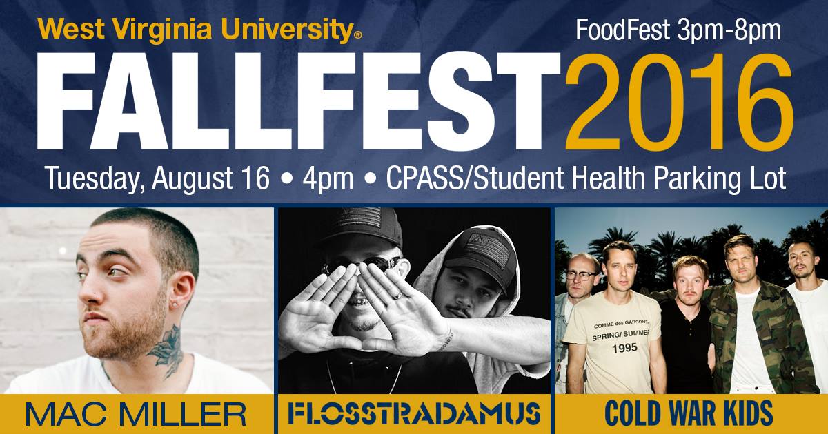 Fall Fest 2023 Wvu Wvu Fallfest 2016 Lineup Set For Tuesday, August 16