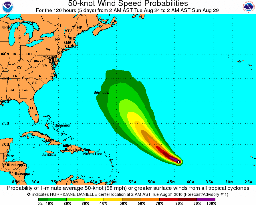 Hurricane Danielle Strengthens to Category 2 Bernews