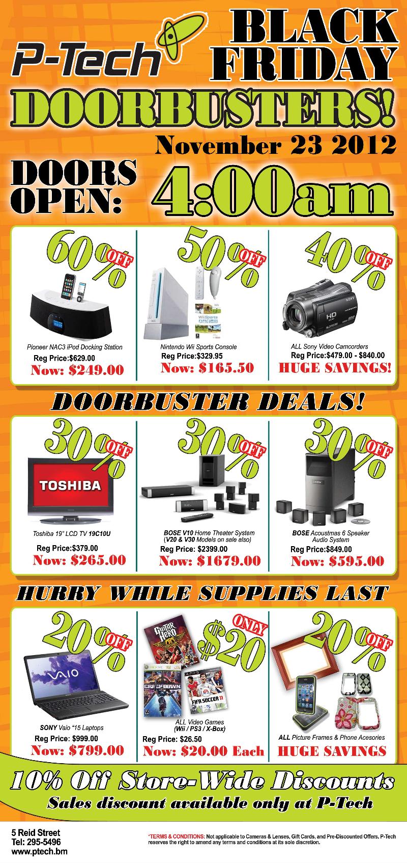 Black Friday List Of Store Sales/Opening Hours Bernews