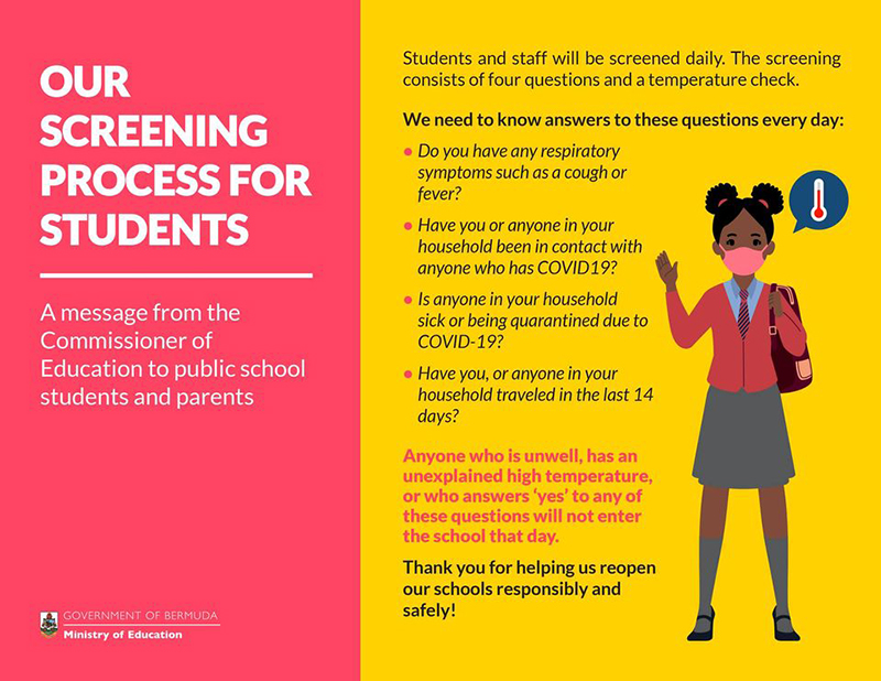 Schools Screening Process & Mask Wearing Bernews