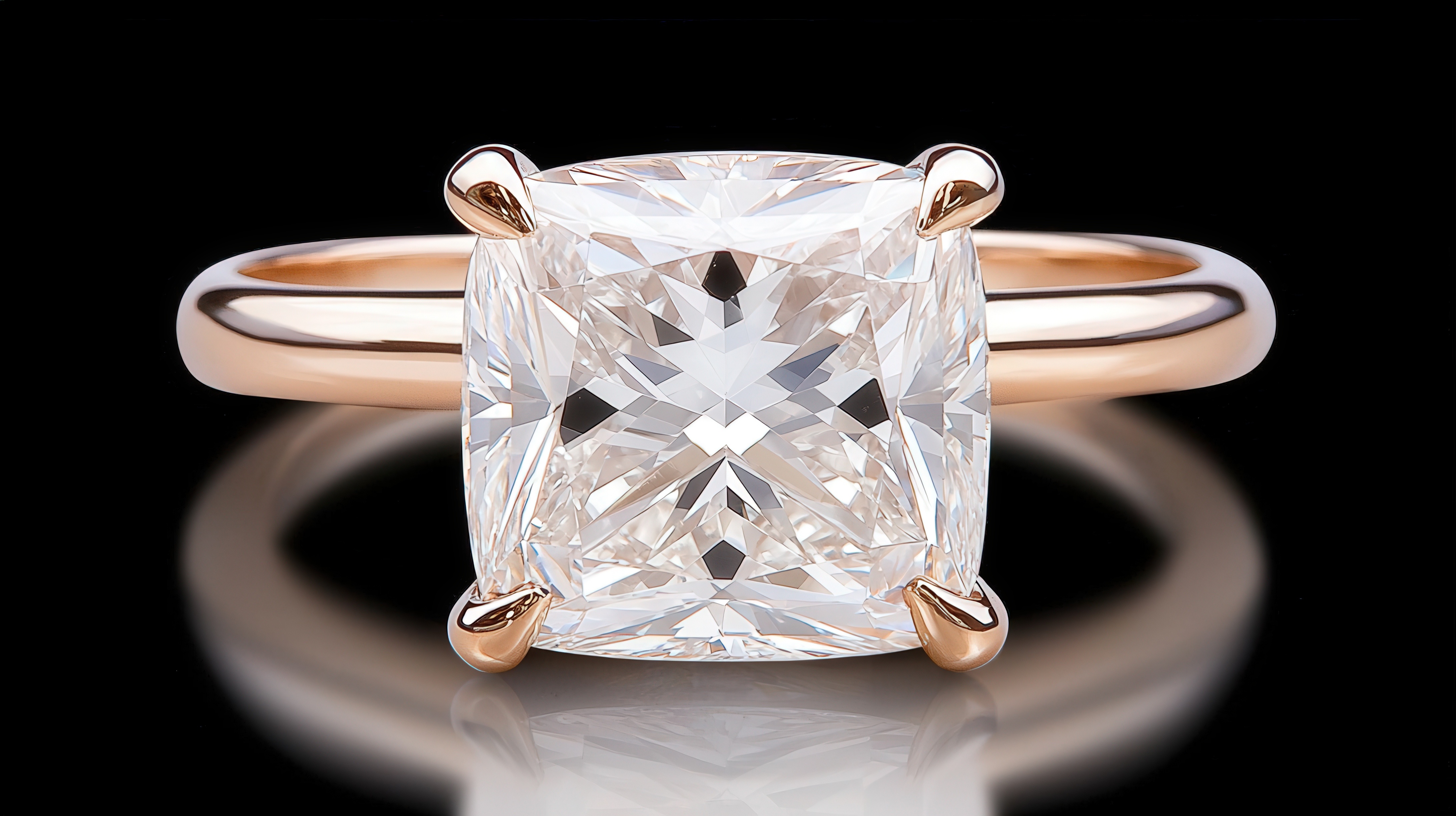 Large Cushion Cut Engagement Rings Timeless Elegance With Maximum Sparkle(05)