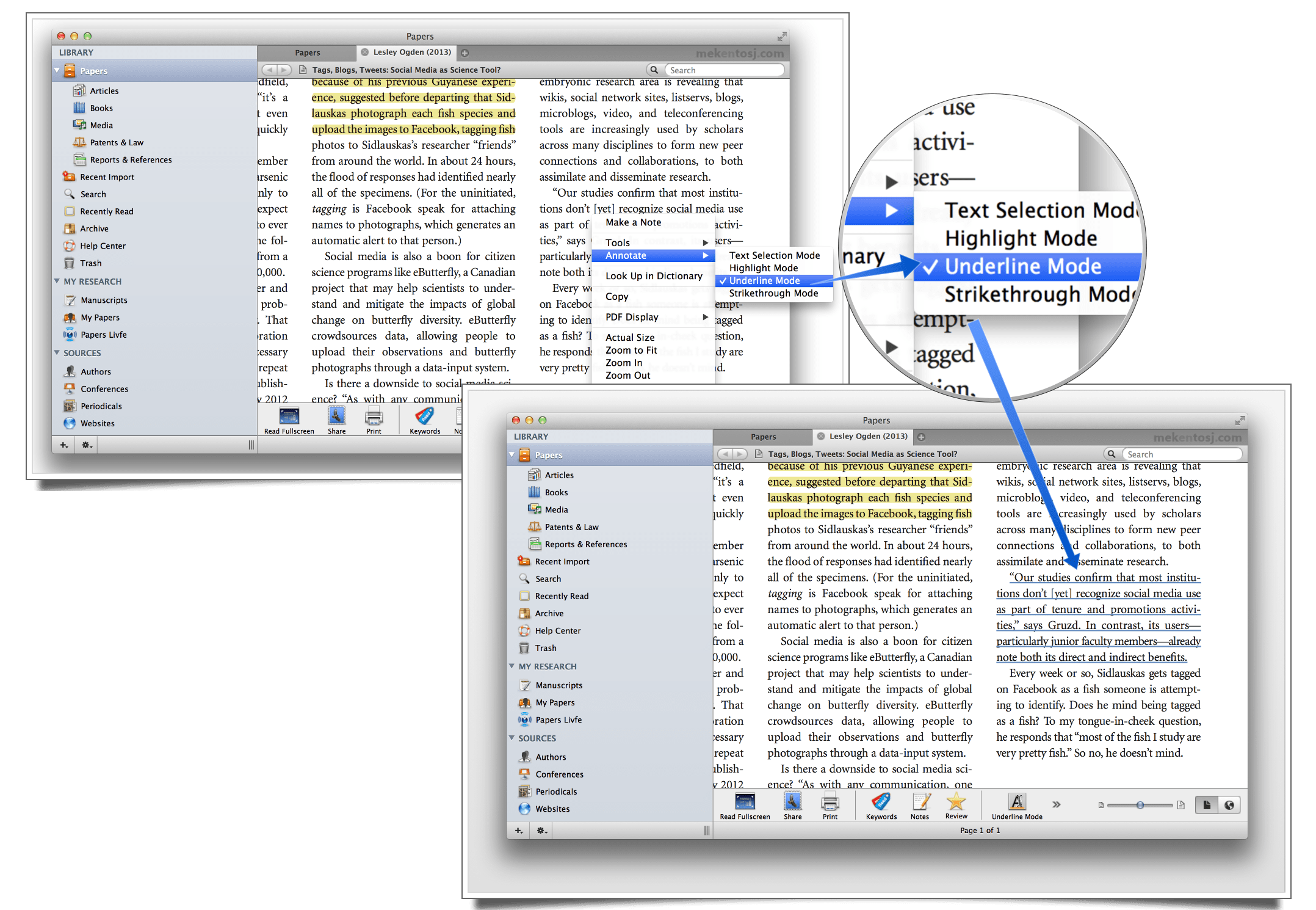 Highlighting and taking notes in Papers2 for Mac / Getting Started with