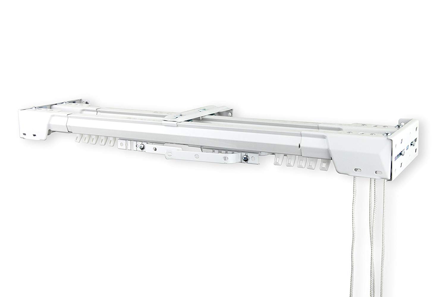 Double Traverse Curtain Rod Center Open Heavy Duty Center Open Double Traverse Curtain Rod 66 120 Inch Square