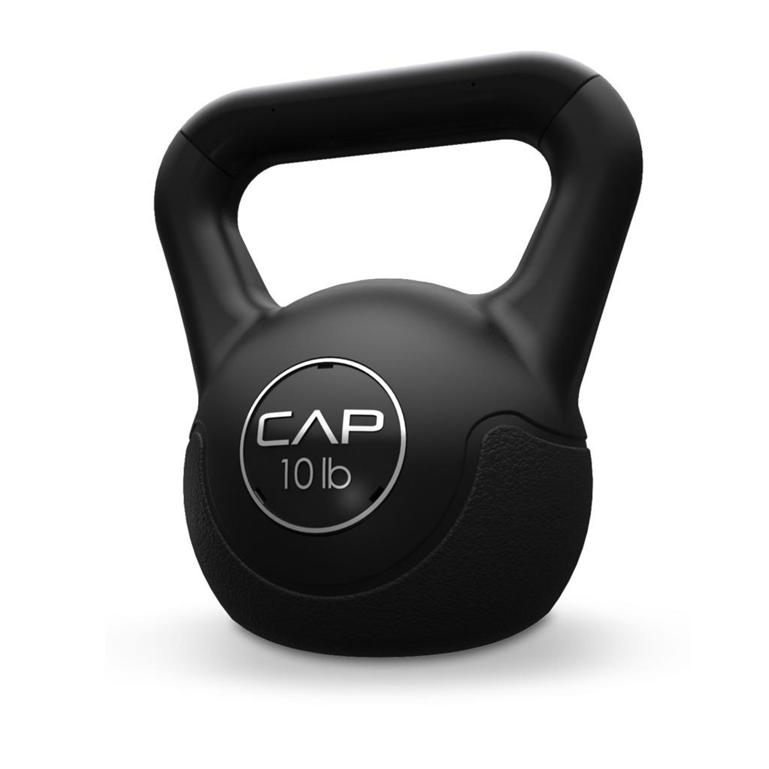 Cap Barbell CAP Barbell Black 10 lb Vinyl Kettlebell by OJ Commerce