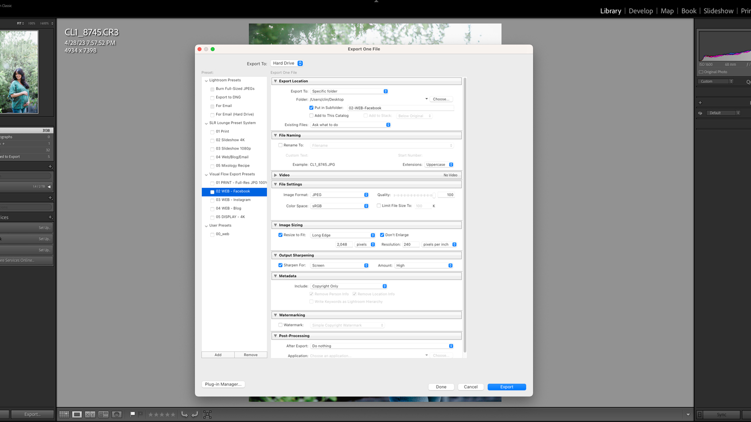 Lightroom Export Settings and Presets For The Best Quality and Workflow