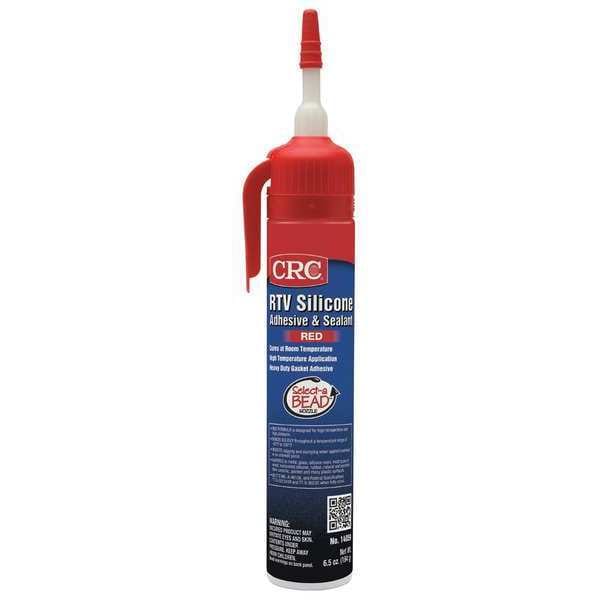 CRC 14059 RTV Silicone Sealant, 8.75 oz Tube, Red