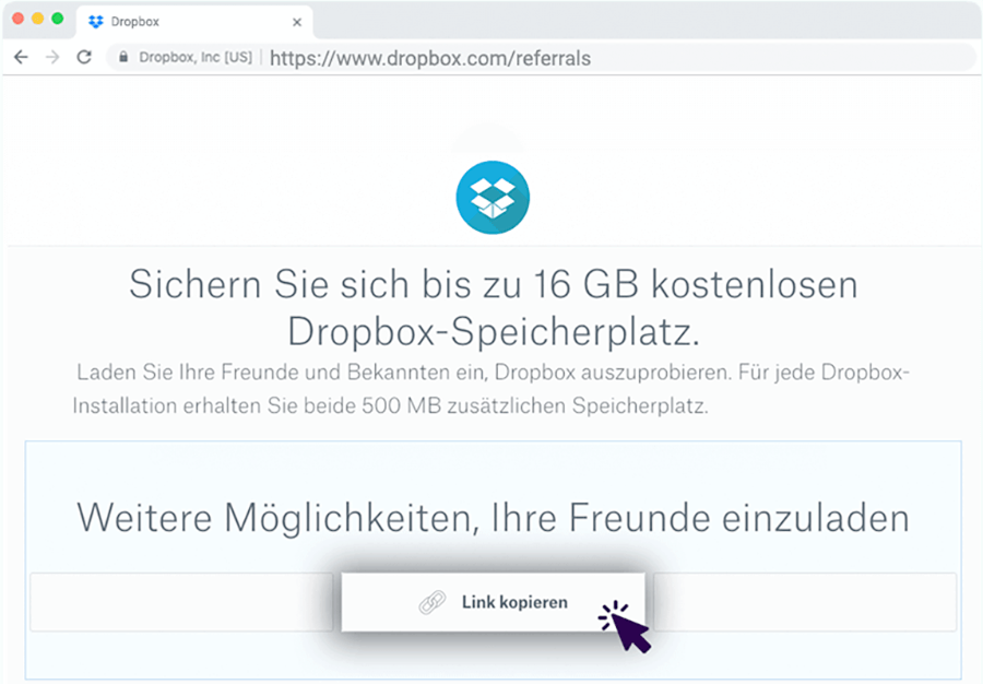 Howto Dropbox Freunde einladen und Speicherplatz erweitern