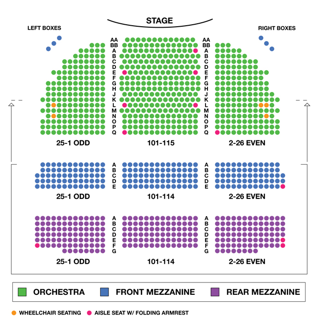 Broadway Theatre Broadway Seating Charts