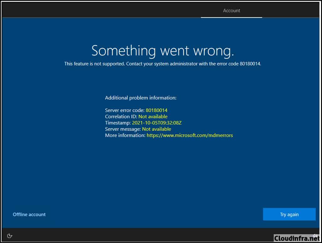 This Feature Is Not Supported.Contact Your System Administrator With
