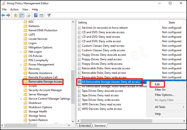 Block USB Drives Using Group Policy
