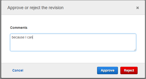 approval or rejection