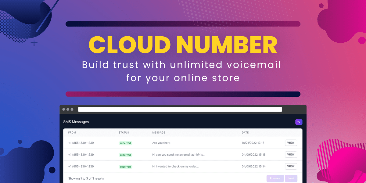 Get Voicemail for Online Store - Cloud Number