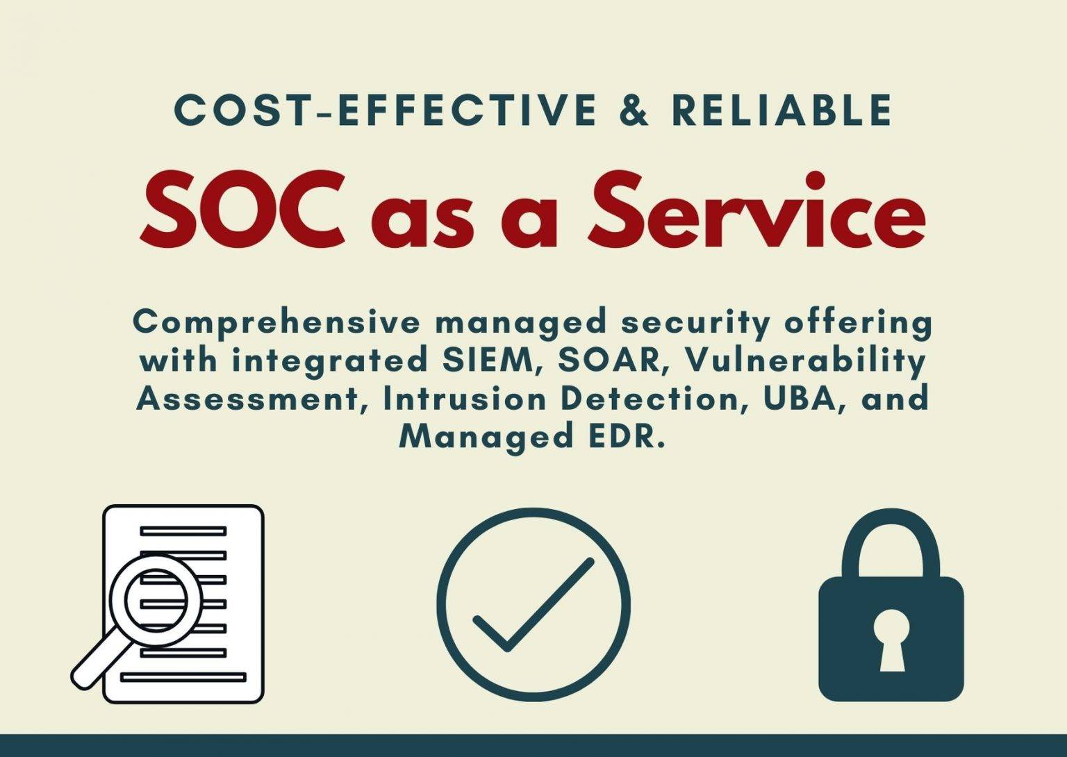 SOC as a Service Costeffective & Reliable 24/7 offering