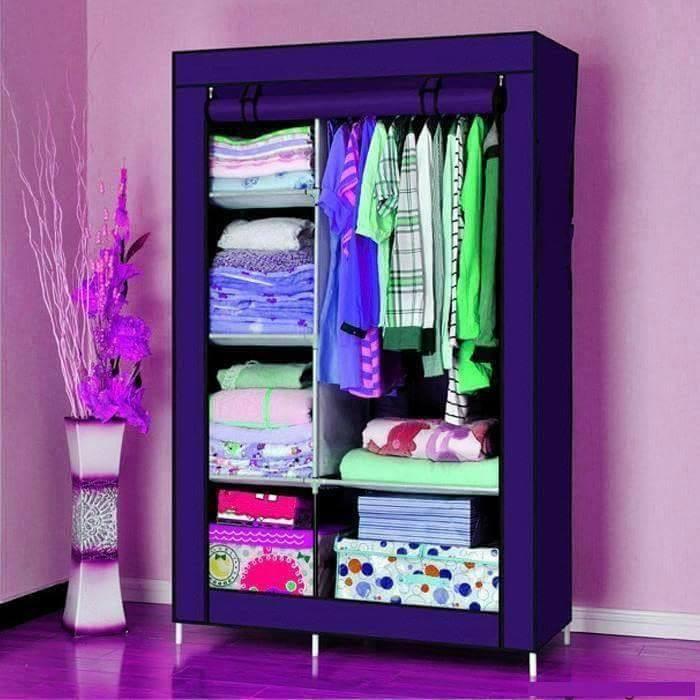 Buy Stainless Steel and Fabric Storage Wardrobe Online From