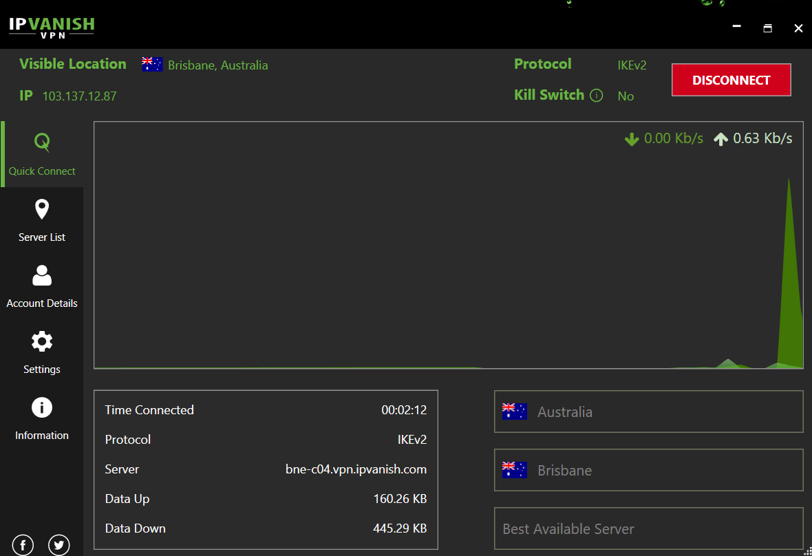 IPVanish VPN Review Security 00002abc