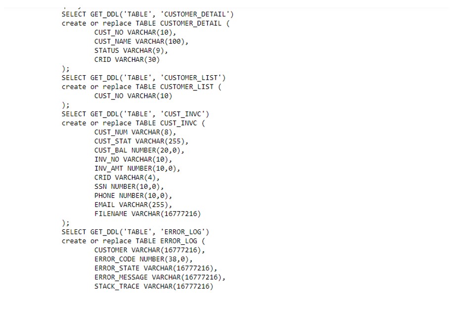 Snowflake GET_DDL from Python Cloudyard