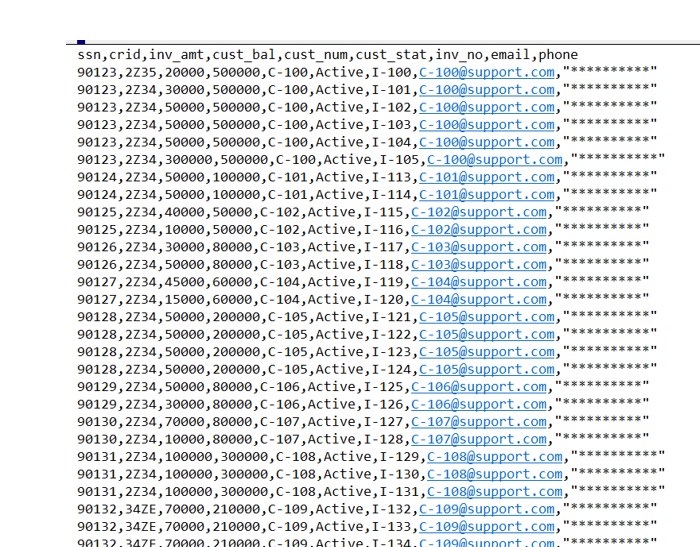 AWS Glue Data Masking in S3 Bucket > Snowflake Cloudyard