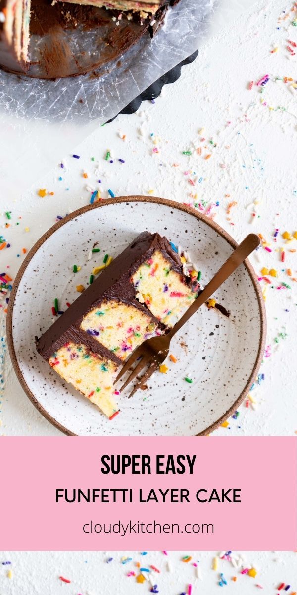 Funfetti Cake with Chocolate Buttercream Cloudy Kitchen