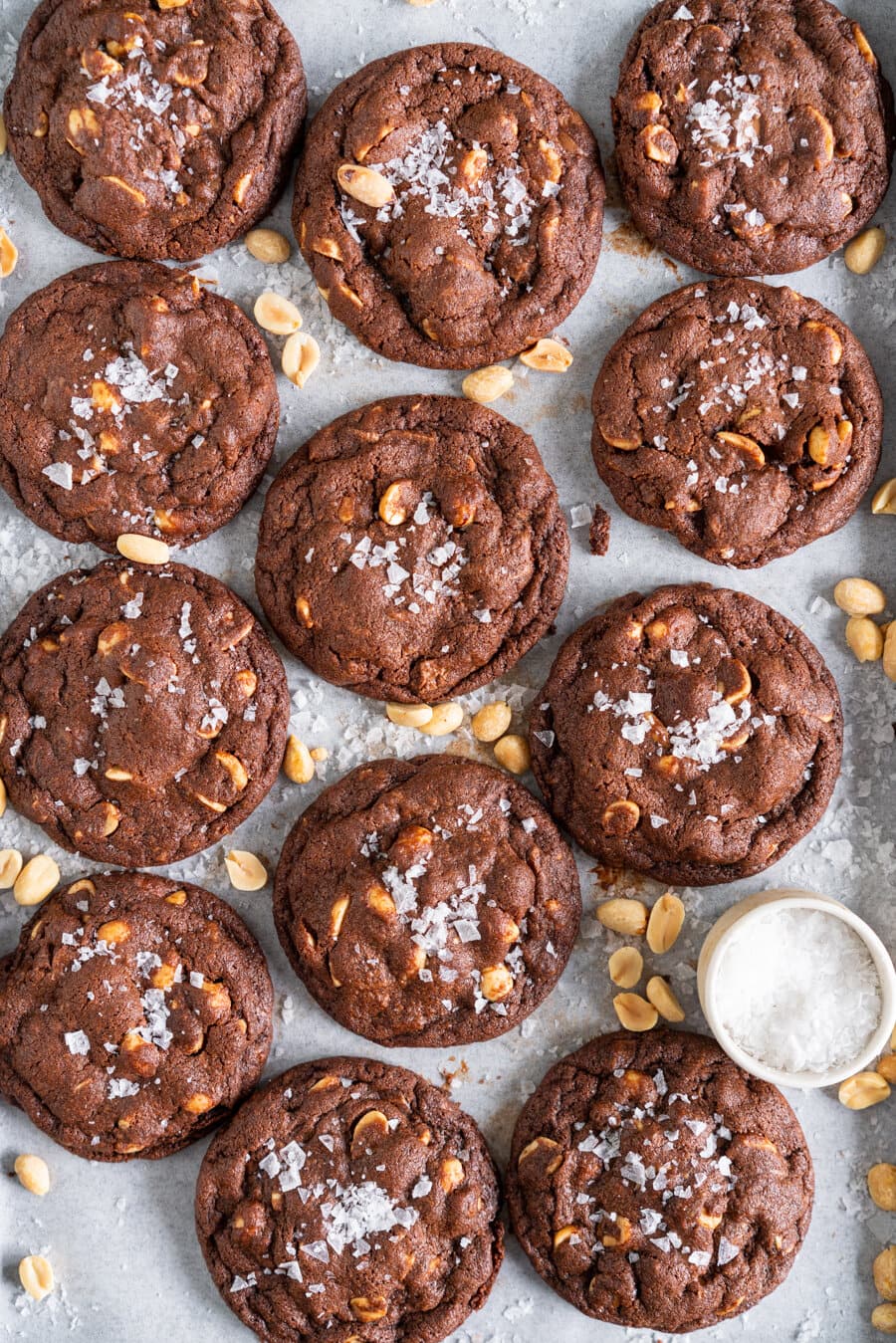 Peanut Brownie Cookies (Chocolate Peanut Cookies) Cloudy Kitchen