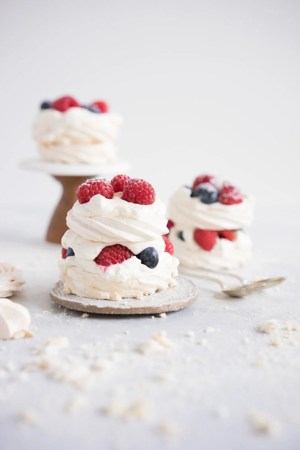 Mixed Berry Meringue Stacks with Mascarpone whipped cream Cloudy Kitchen