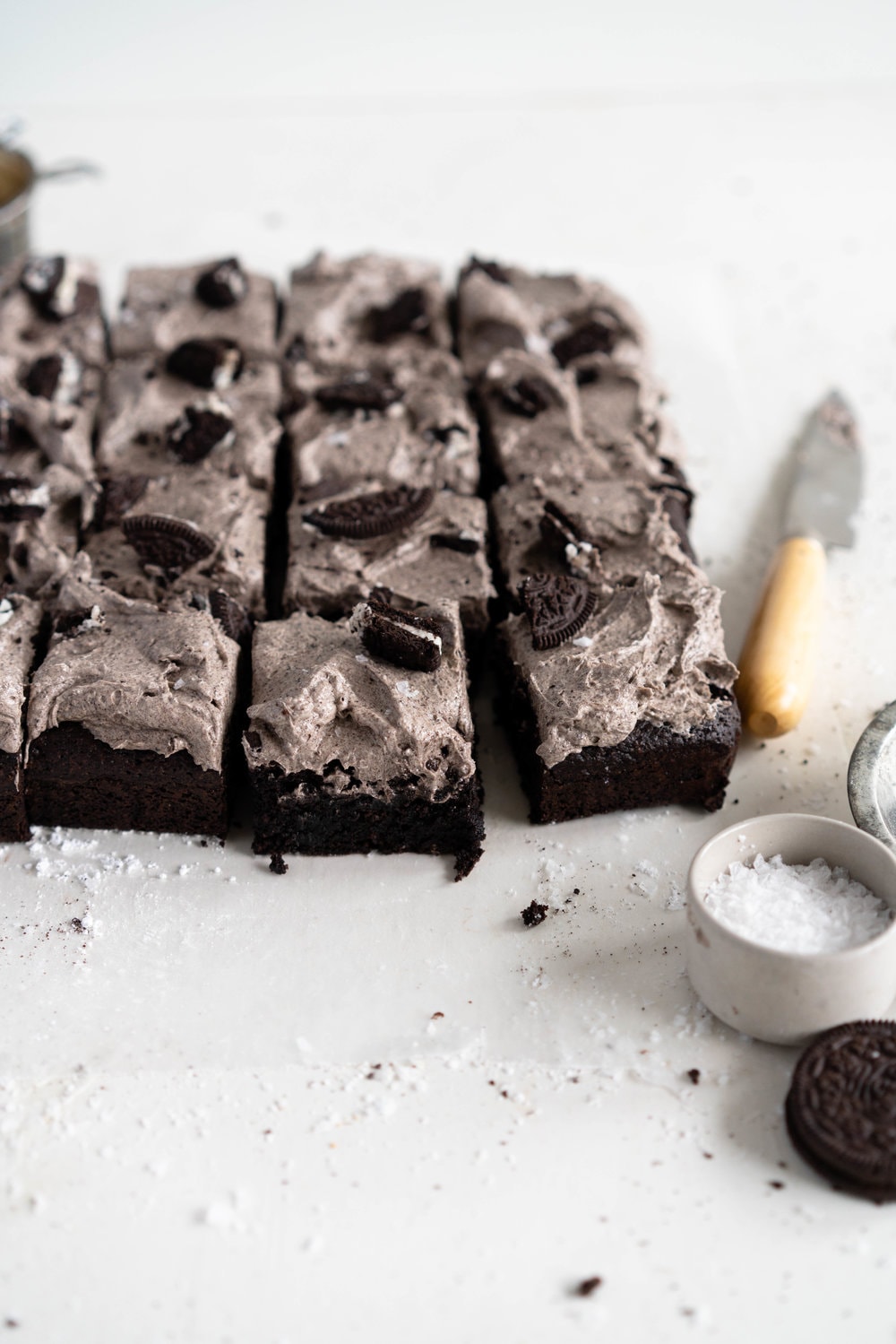 Black Cocoa Brownie with Oreo German Buttercream Cloudy Kitchen