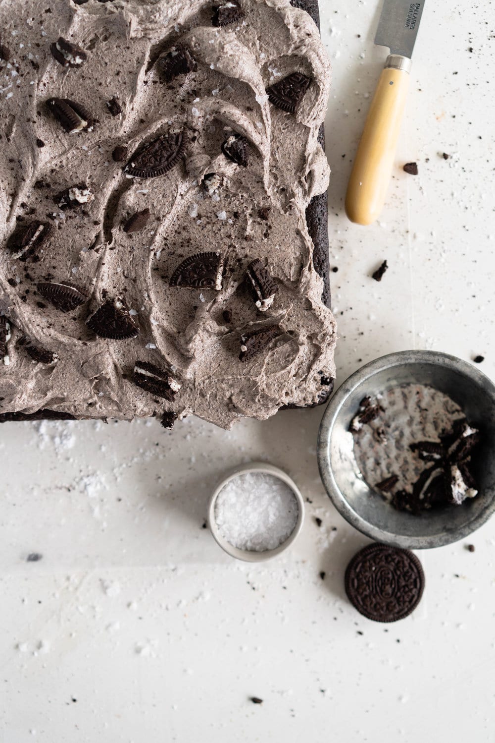 Black Cocoa Brownie with Oreo German Buttercream Cloudy Kitchen