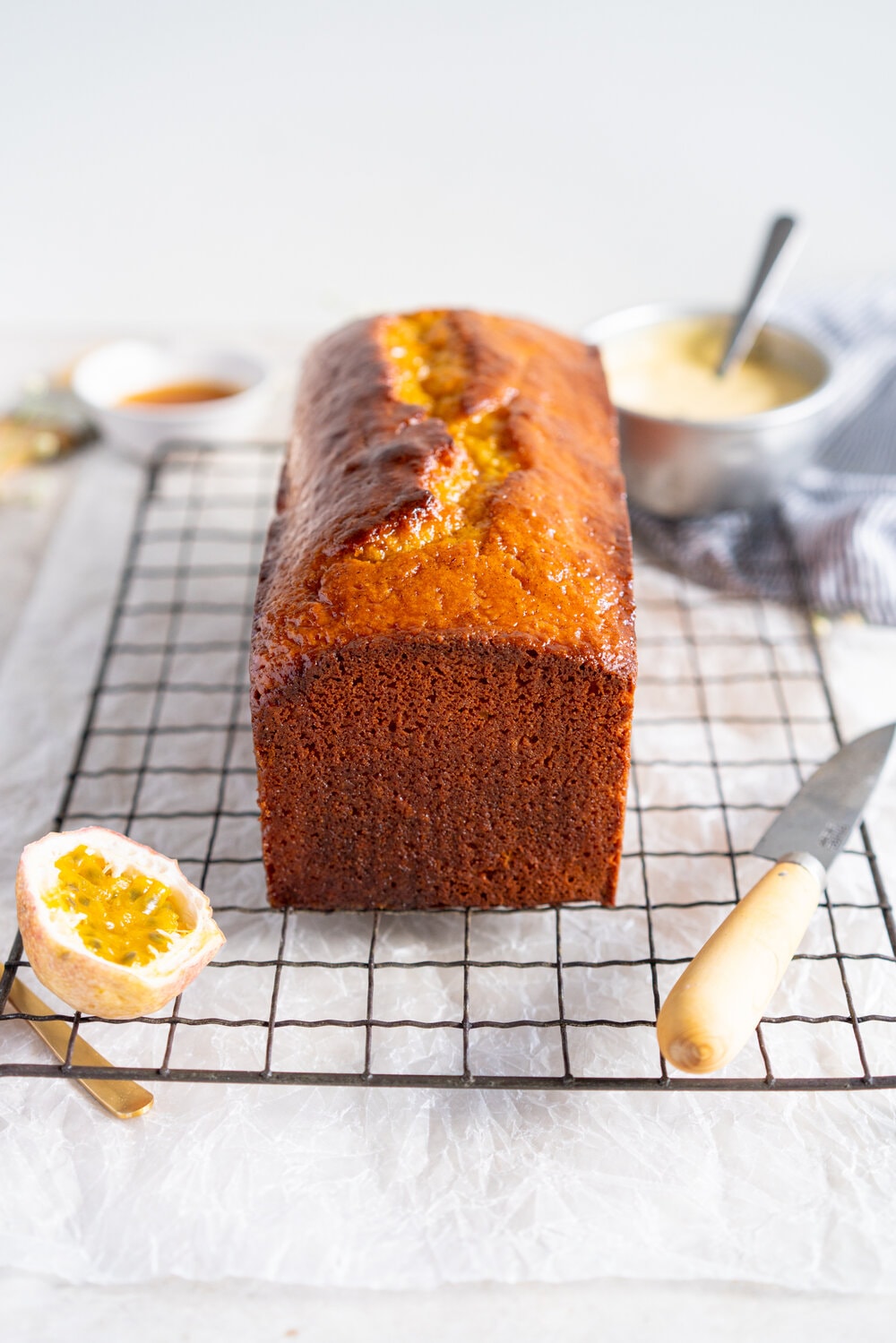 Olive Oil Passionfruit Loaf Cake Cloudy Kitchen