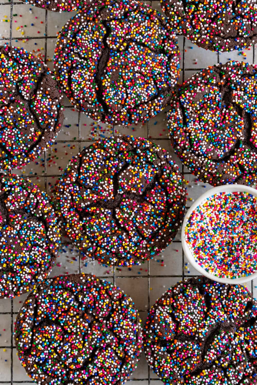 Chocolate Sprinkle Sugar Cookies - Cloudy Kitchen