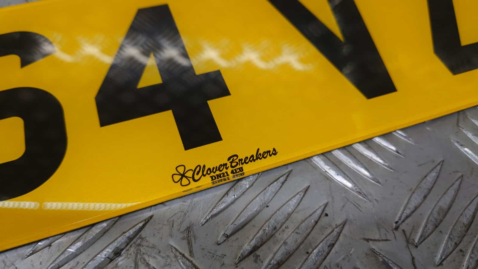 Front and Rear Number Plates White and Yellow British Standard Legal