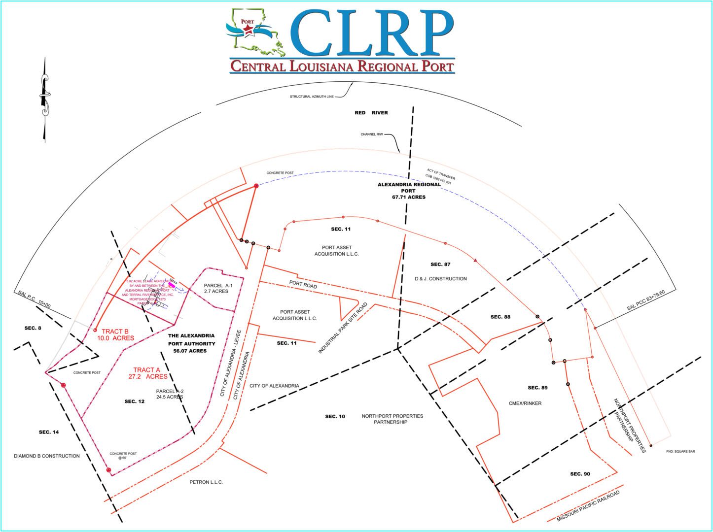 Printable Map CLR Port Central Louisiana Regional Port