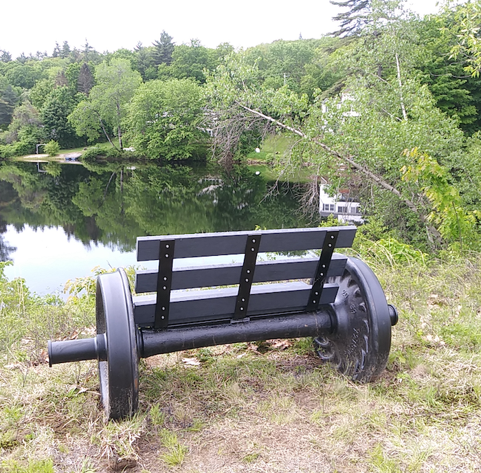 Enjoy our new benches overlooking Lake Todd in Bradford Concord