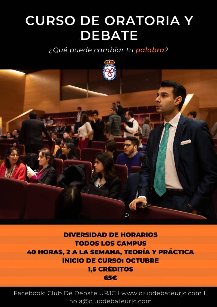 Comienza el curso de oratoria y debate 2020/2021 Club de Debate URJC