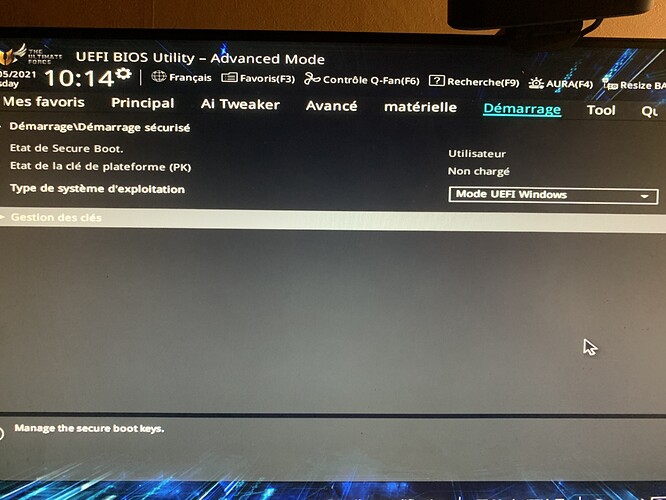 Secure Boot (Asus TUF B450PRO GAMING) Matériel informatique Forum