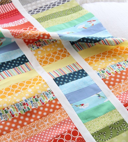 Strip and Flip Baby Quilt Cluck Cluck Sew