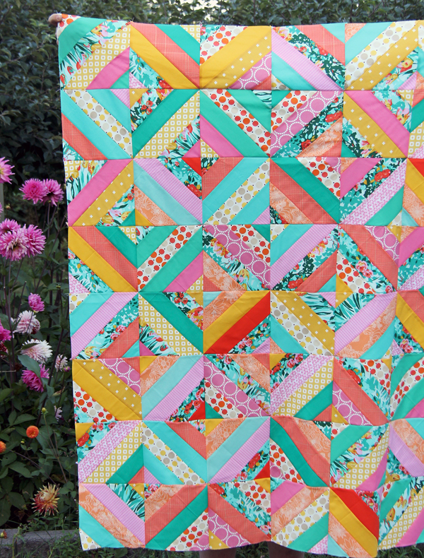 Spring…Summer…Fall Strips Quilt Top Cluck Cluck Sew