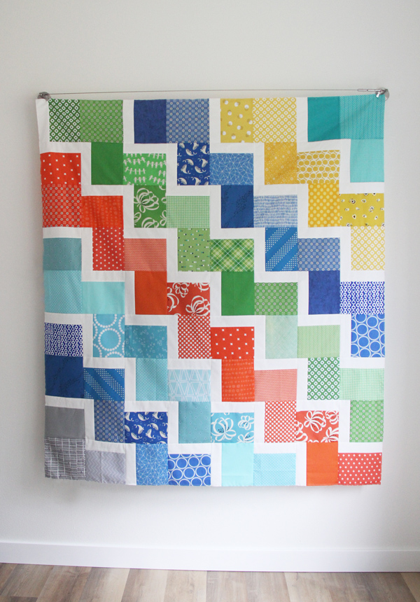 Scrappy Ziggy Baby Quilt
