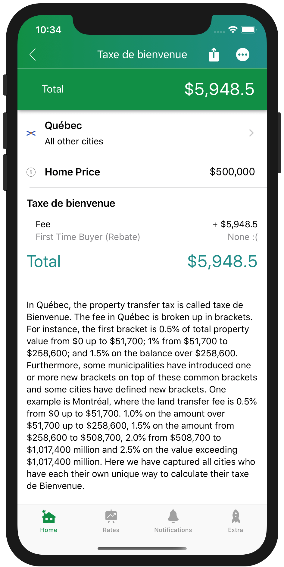 Land Transfer Tax Quebec Canadian Mortgage App