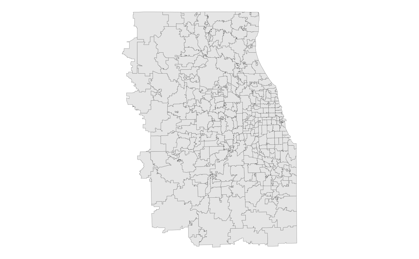 Census ZIP Code Tabulation Areas (ZCTAs) — zcta_sf • cmapgeo