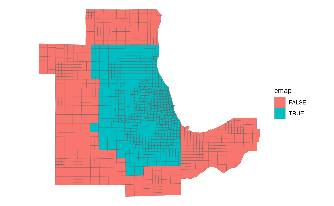 CMAP Travel Modeling Zones — zone_sf • cmapgeo