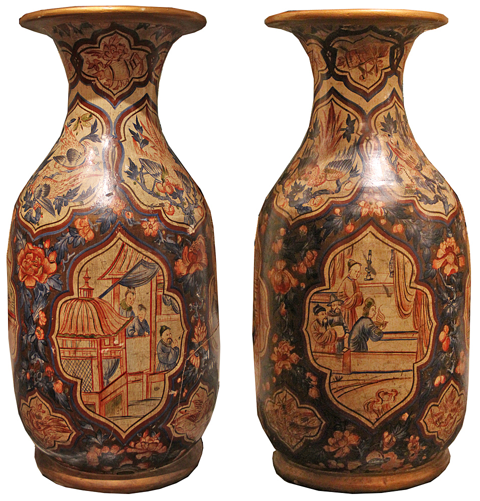 A Pair of Mid19th Century English Terra Cotta Vases No. 4553 C