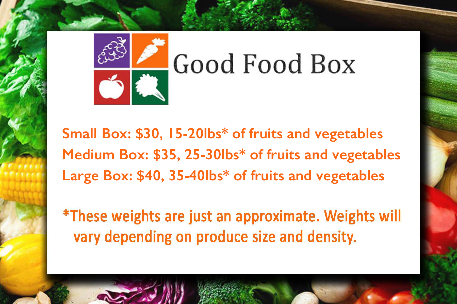 The Good Food Box is back in Community! Copperfield/Mahogany Community Centre