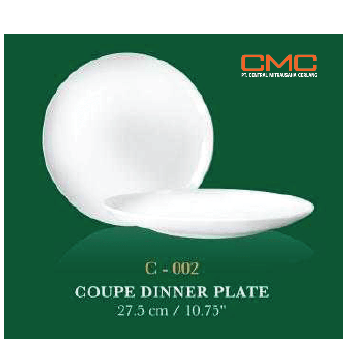 Coupe Dinner Plate Diameter 27.5cm Porselain by Legacy CMC Solution
