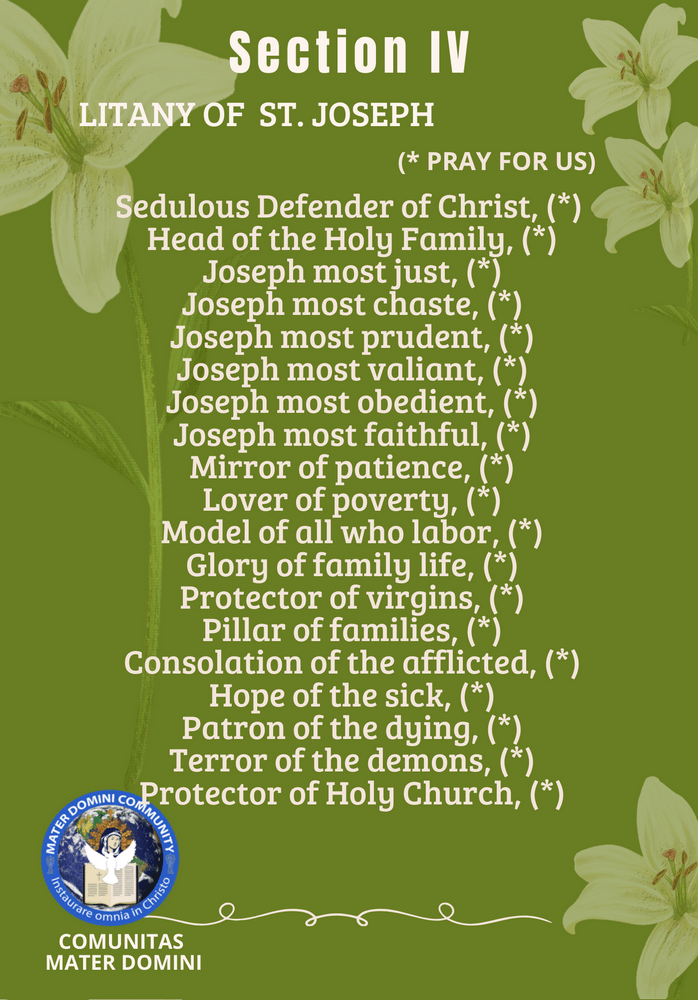 The Holy Cloak of Saint Joseph Novena CMD ORG