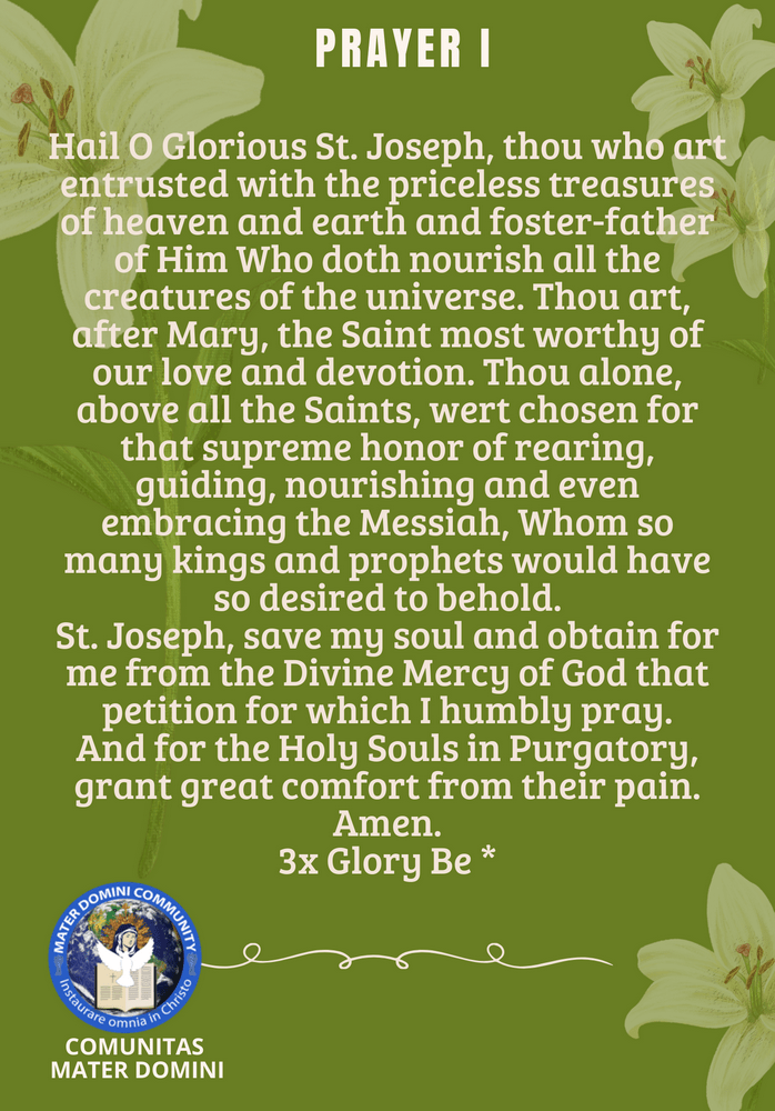 The Holy Cloak of Saint Joseph Novena CMD ORG